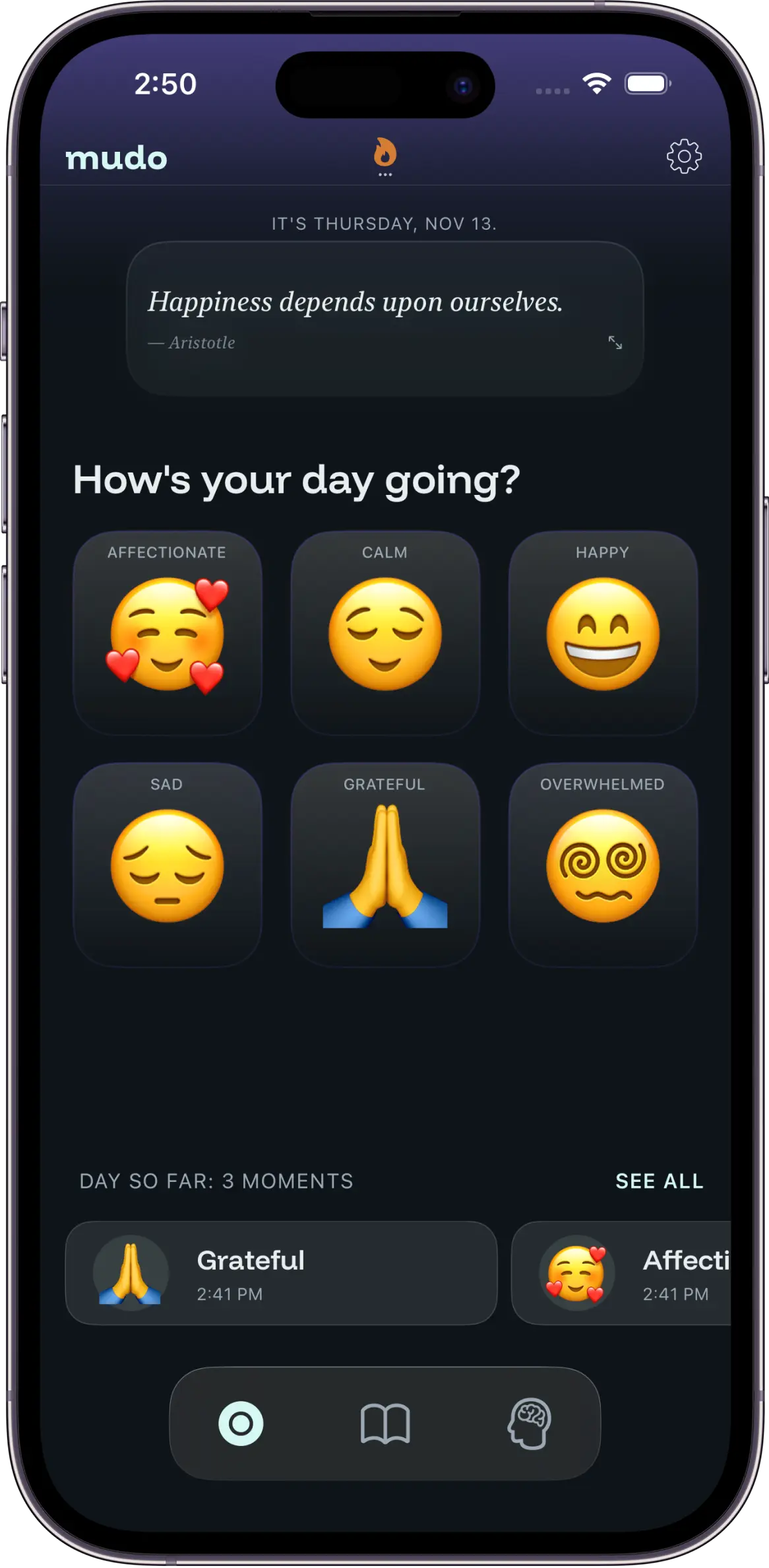 mudo app home screen screenshot